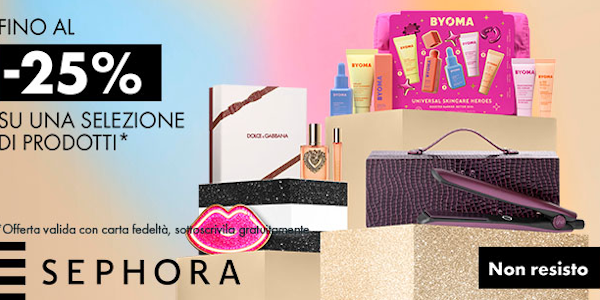 Risparmia fino al 25% con gli sconti Sephora